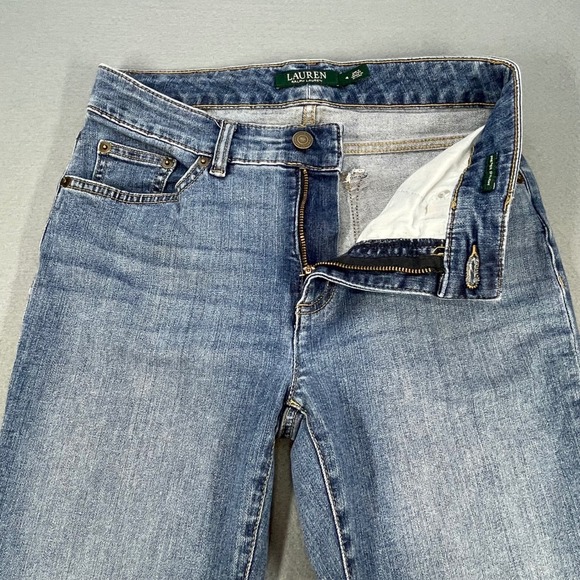 Lauren Ralph Lauren Blue Premier Straight Jeans Womens Size 4 Stretch Denim - Picture 5 of 14